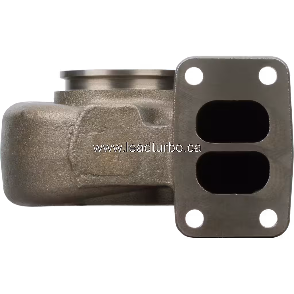FOR 4040605 TH turbine housing front view with two-port exhaust flange