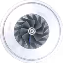 Vue avant du core de turbocompresseur H2D 3545691 montrant la roue compresseur