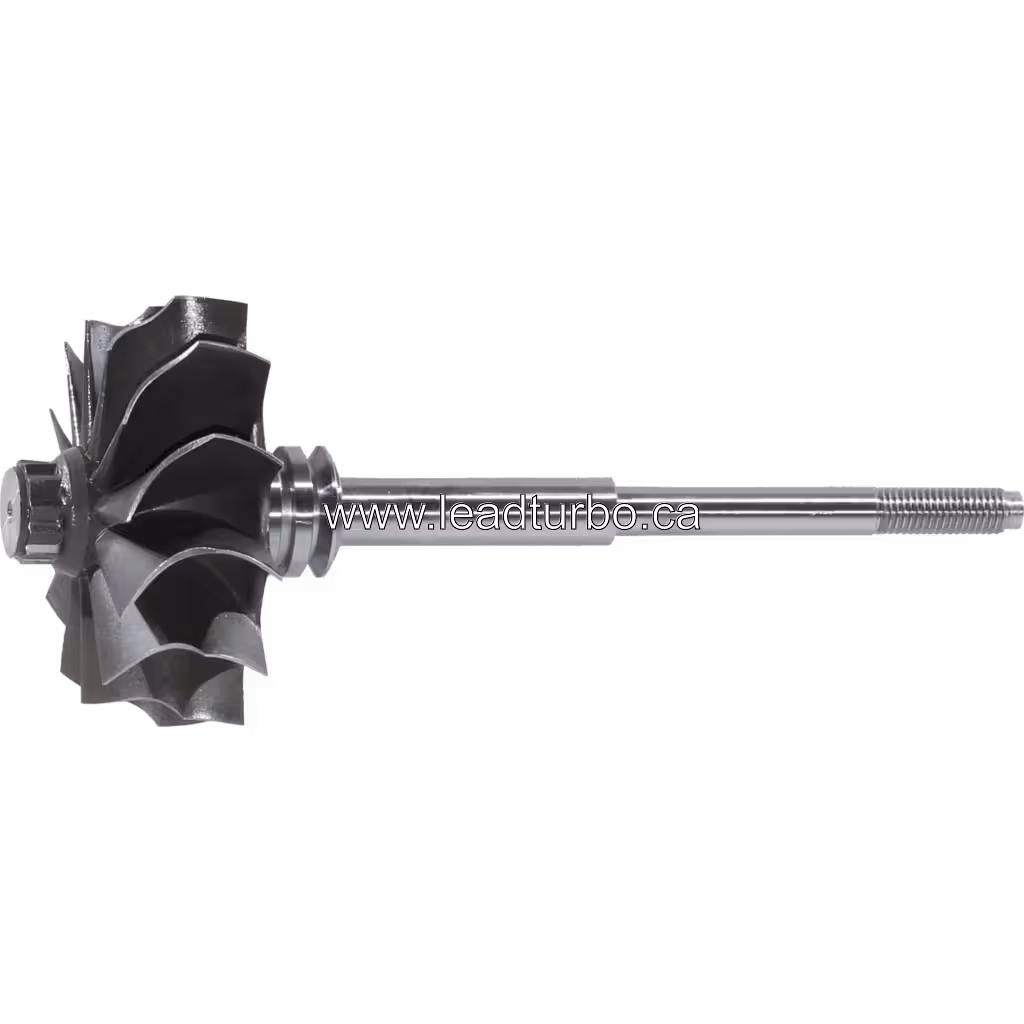 Roue de turbine 49178-30230 vue de profil avec arbre fileté