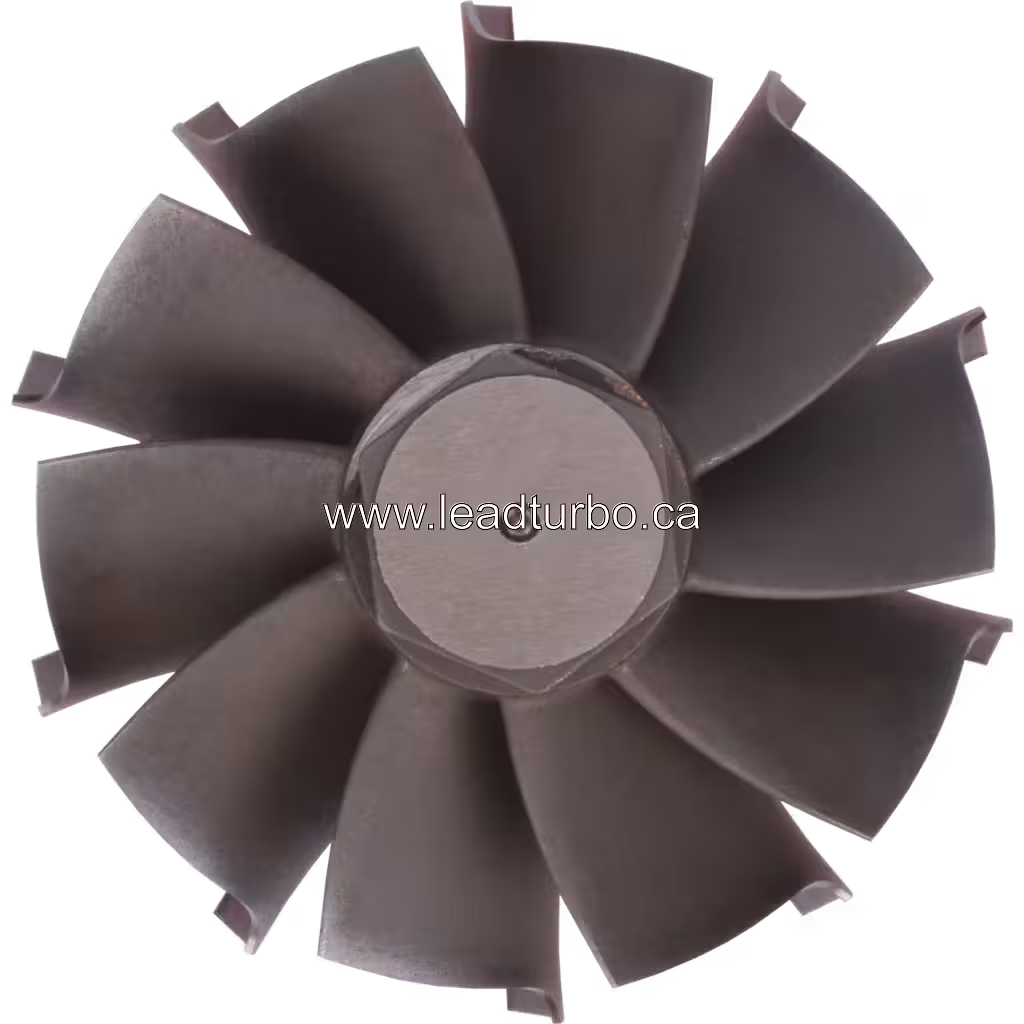 Roue turbine GTA5518 vue de dessus montrant le moyeu hexagonal