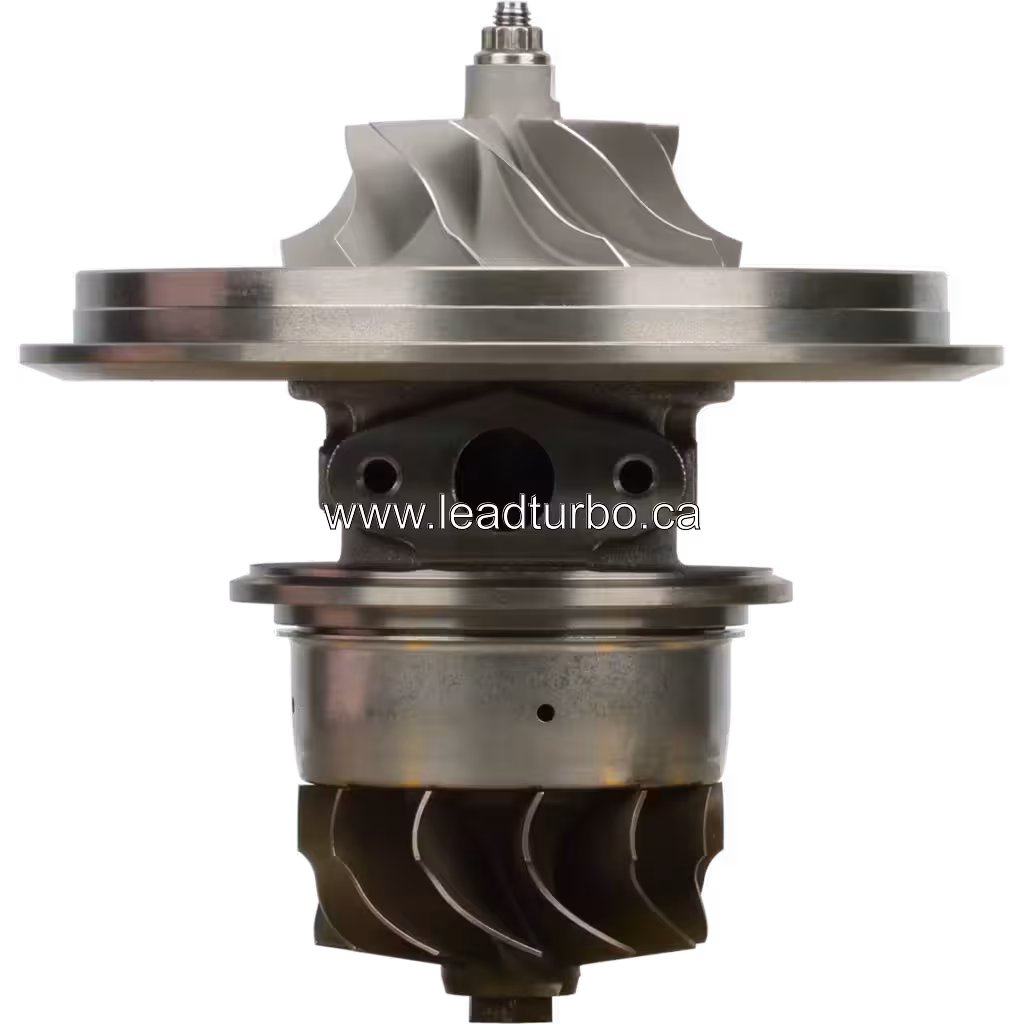 2574323 GTA4594BS turbo core front view with compressor and turbine wheels