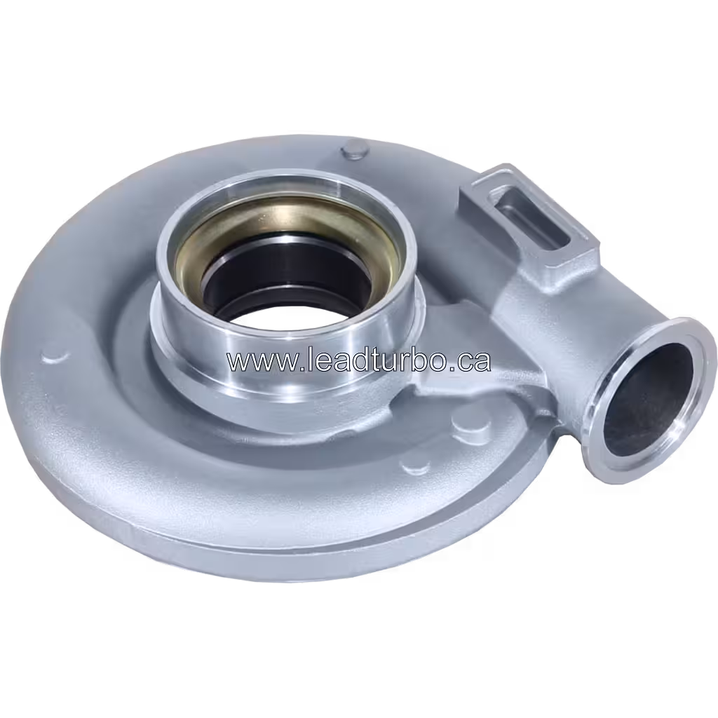 Vue avant boîtier compresseur turbo HX55 Scania DC12