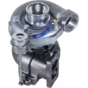 TBP408 turbocharger turbine housing and compressor wheel detail