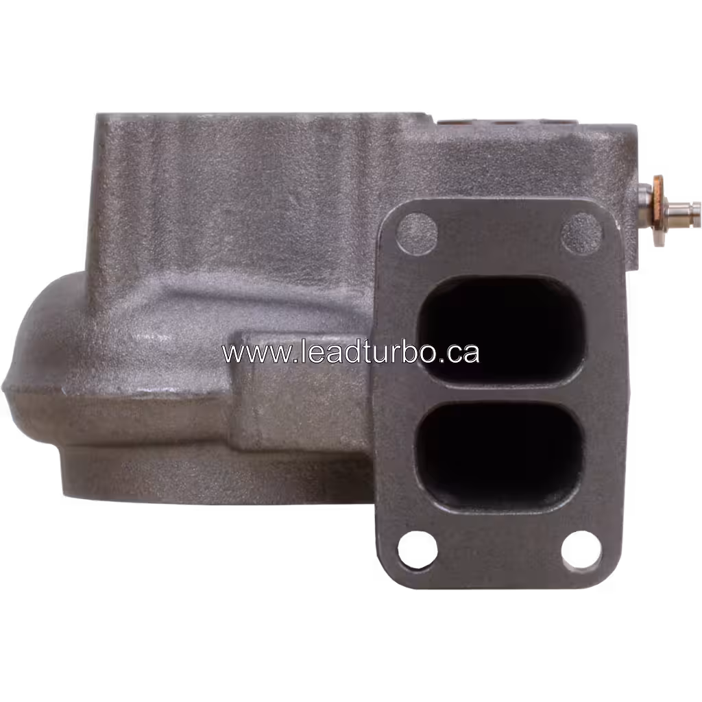 J96 turbine housing FOR 12709880013 TH front view with dual-port exhaust flange