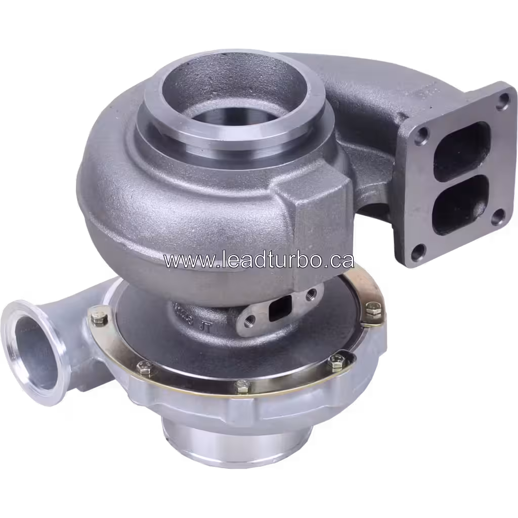 Turbocompresseur 3528124 H2E pour Cummins L10 Bus bottom 45 degree view