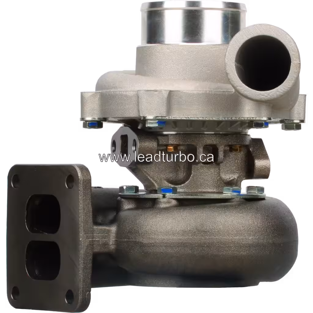 Vue avant du turbocompresseur 466334-0004 TA3401 montrant la roue compresseur