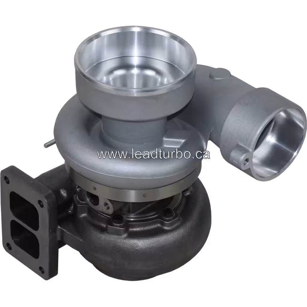 Twin-scroll turbocharger with two turbine ports and V-band flanges