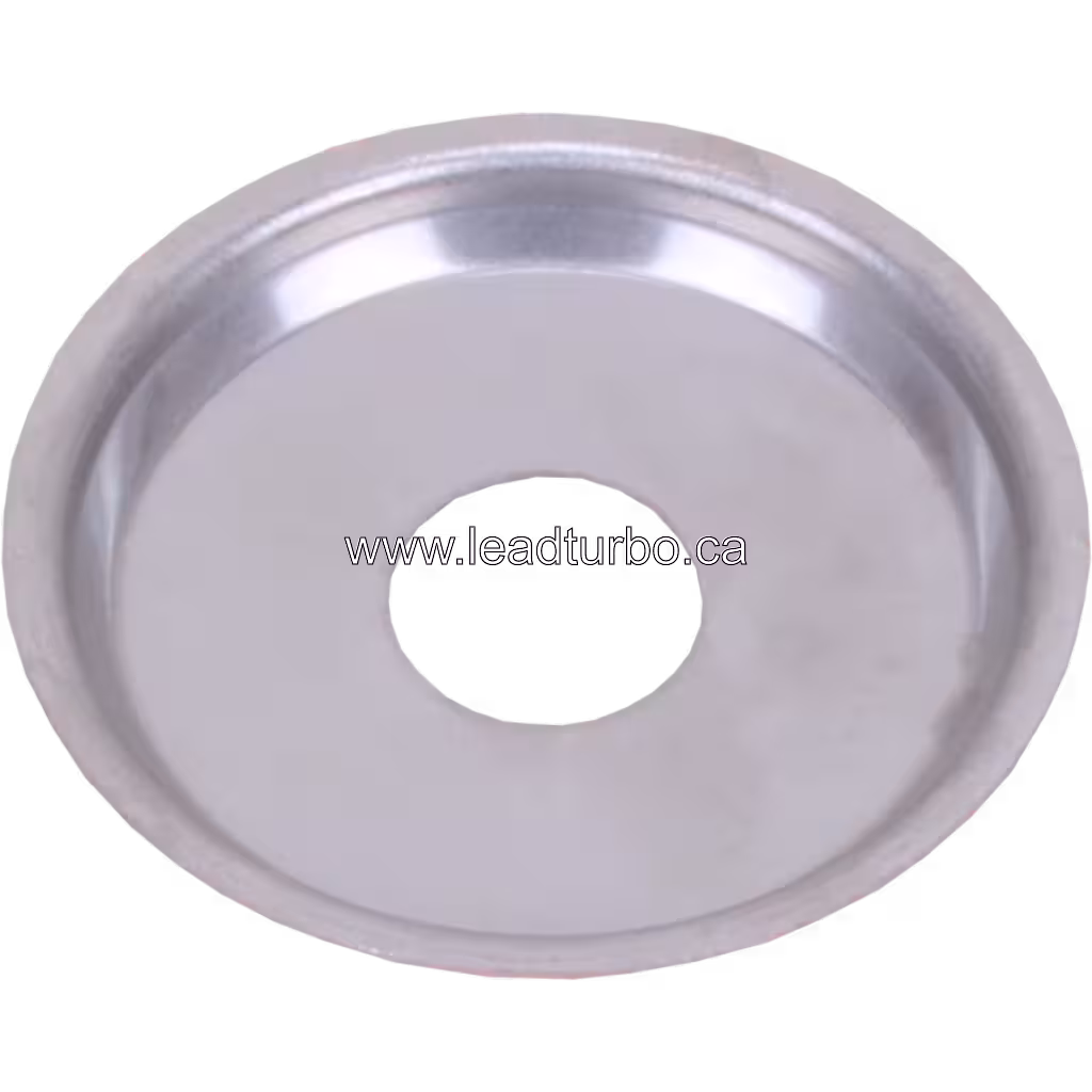 Silver circular metal heat shield with central hole for ISUZU 4HK1