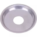 Silver circular metal heat shield with central hole for ISUZU 4HK1