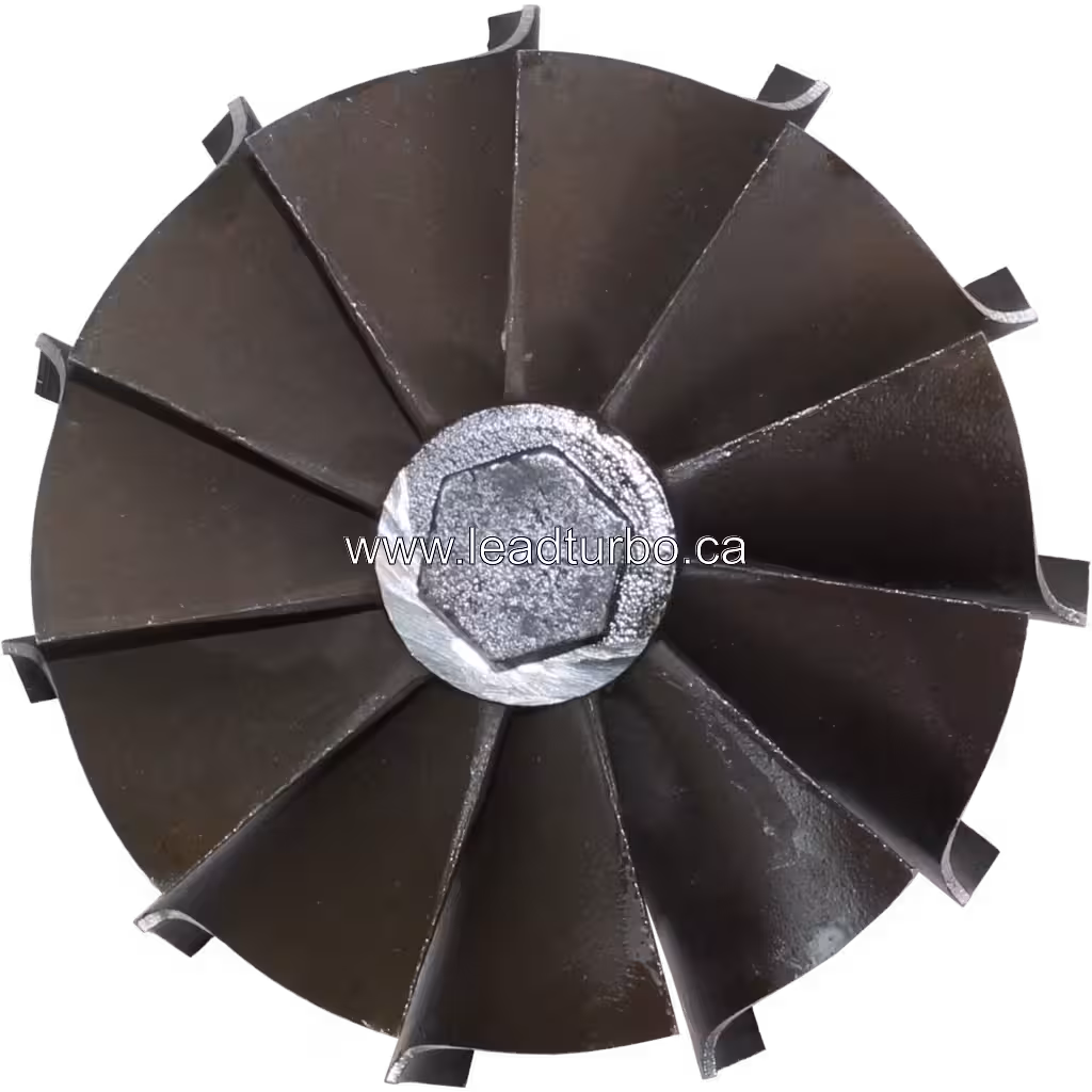 Détail de la roue turbine de turbocompresseur J96