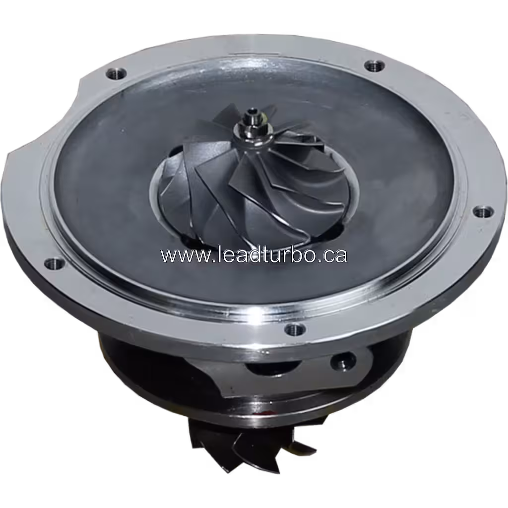 Vue de dessus du core de turbocompresseur RHF5-64006P15NHBRL3930CEZ avec ailettes de refroidissement