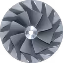 Roue Compresseur 3537153 pour Turbo H1E - Application Volvo TD73E / FE7 thumbnail 1