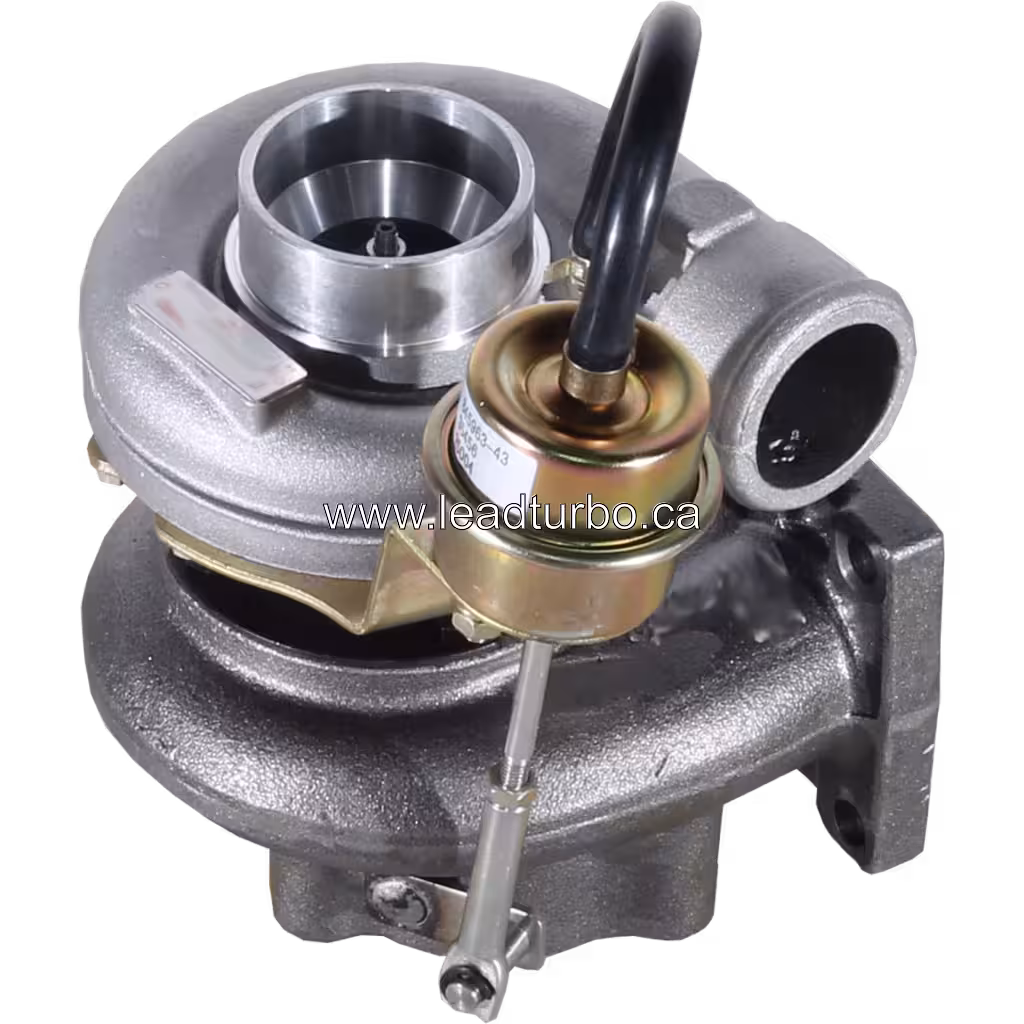 Front view of 2674A326 turbocharger assembly