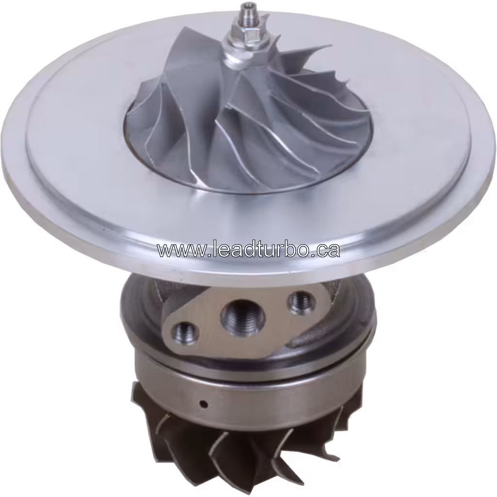 T04E17 core top view showing central bearing housing and threaded ports