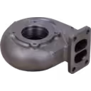 Top view of J96 turbine housing with four-bolt flange and machined opening