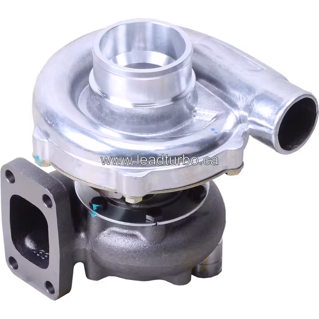 Turbocompresseur TB0311 avec bride d'échappement carrée et carter turbine gris