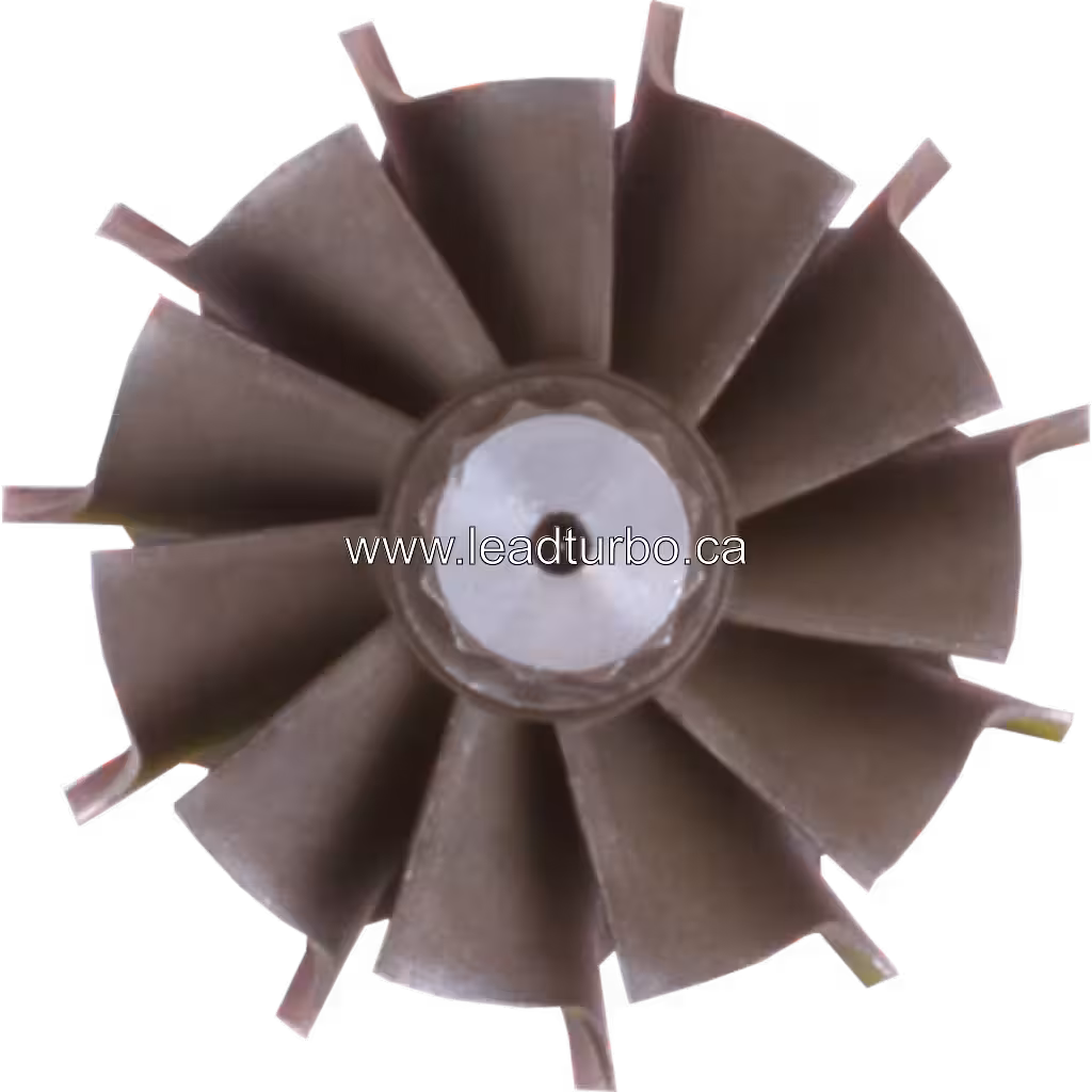 Détail de la roue de turbine en acier pour turbo J96