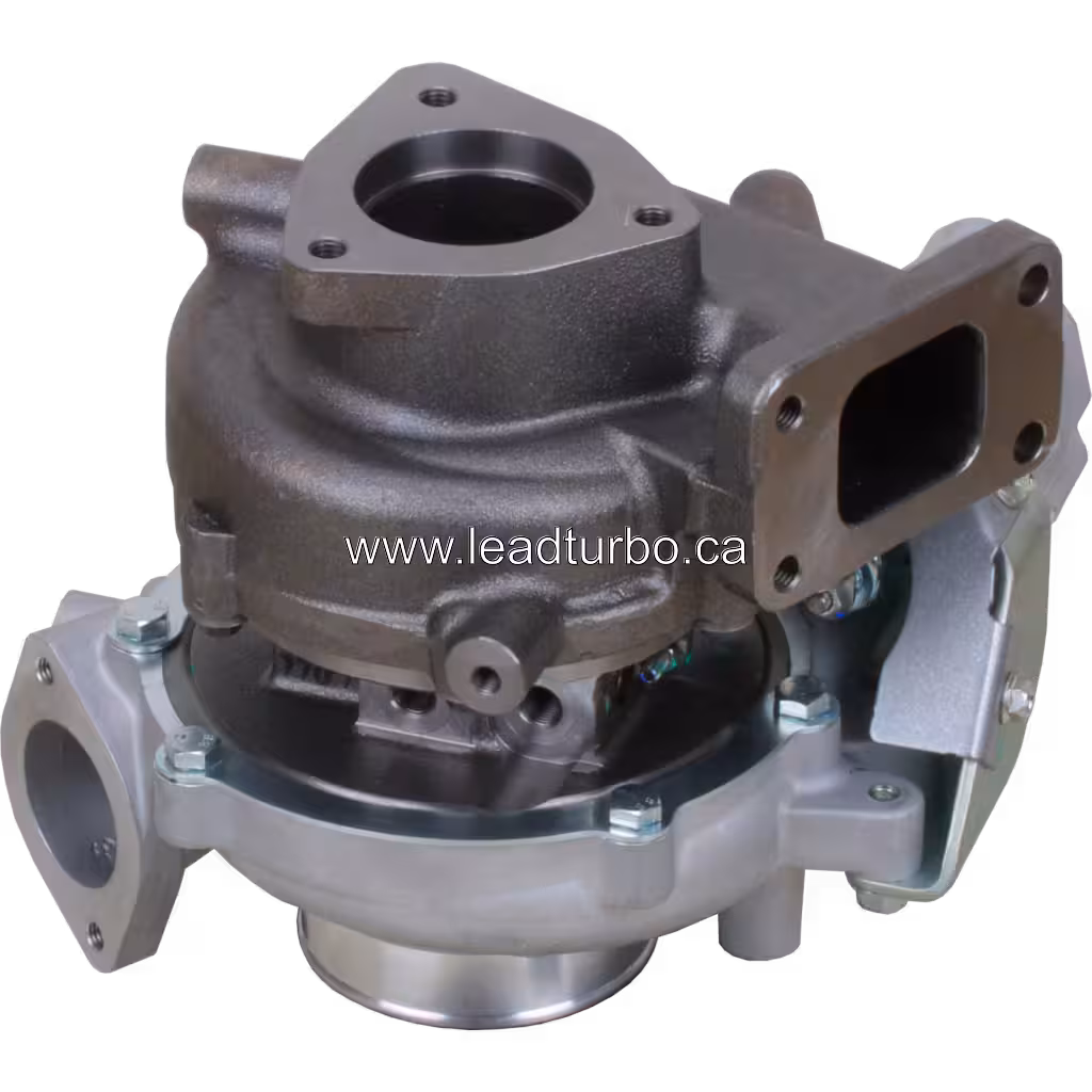 GT22V turbocharger for Hino N04C engines bottom view with mounting bracket and electrical related electrical detail