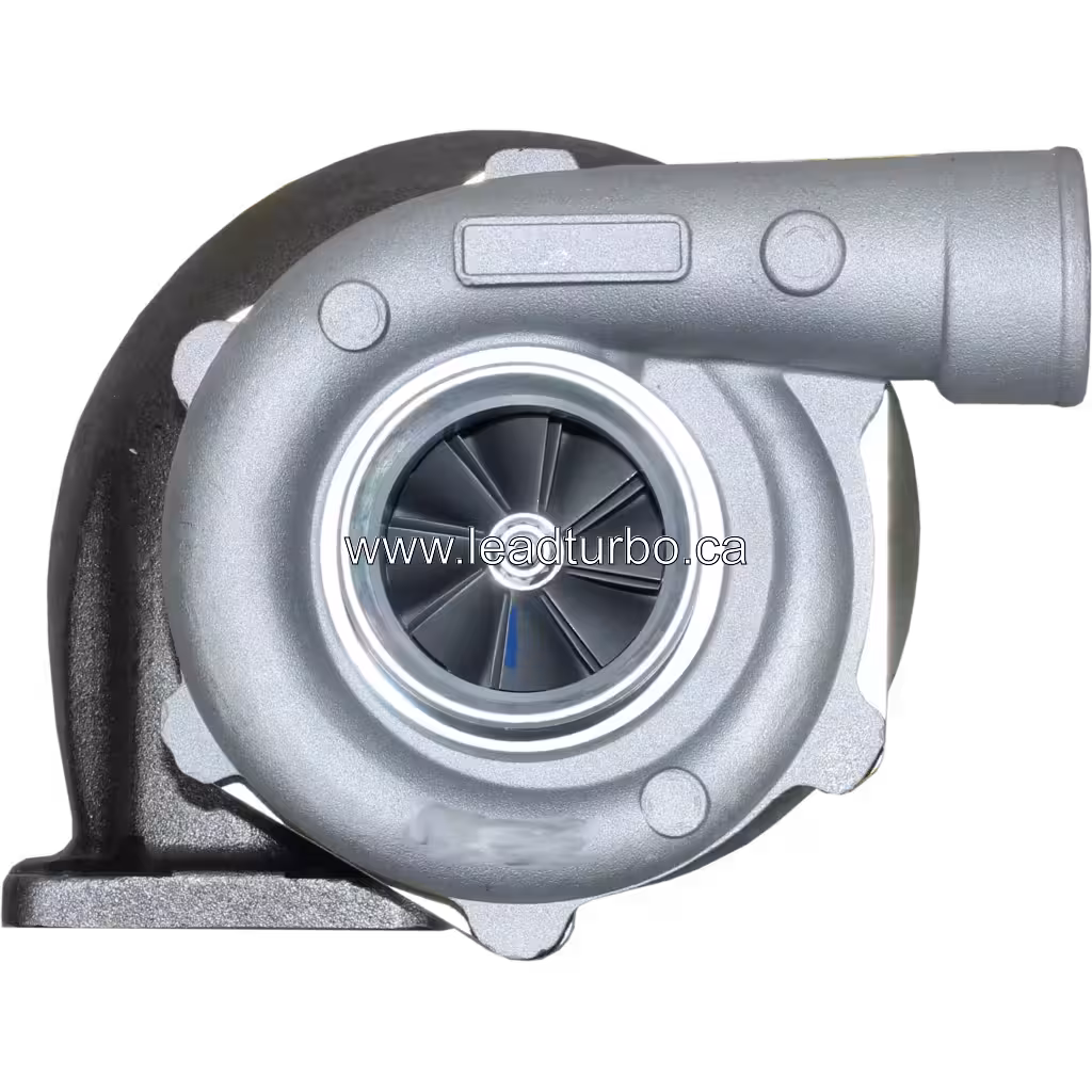 Vue du bas du turbocompresseur 409200-5013 avec roue turbine visible