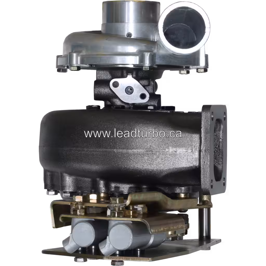 1144002624 RHC7VW turbocharger front view with twin-scroll turbine housing