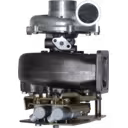 1144002624 RHC7VW turbocharger front view with twin-scroll turbine housing