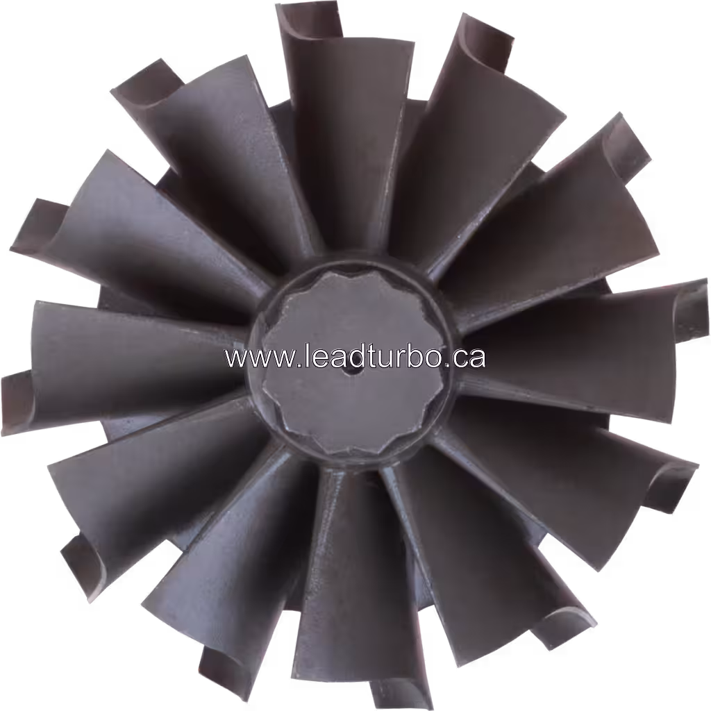 Radial turbine wheel with curved blades for TD10L-36F-28
