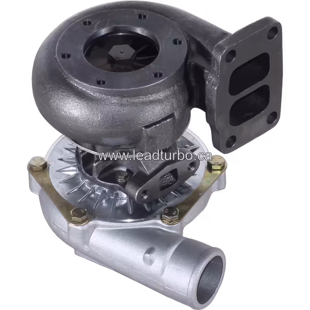 Turbocompresseur 2674A363 TO4B58 pour Perkins T6 354 4 bottom 45 degree view