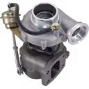 Turbocompresseur K16-2471OYCKB 5 82 vue de dessus avec collecteur d'échappement noir et actionneur