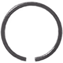 Bague de piston turbo J96 avec joint visible, finition métallique sombre