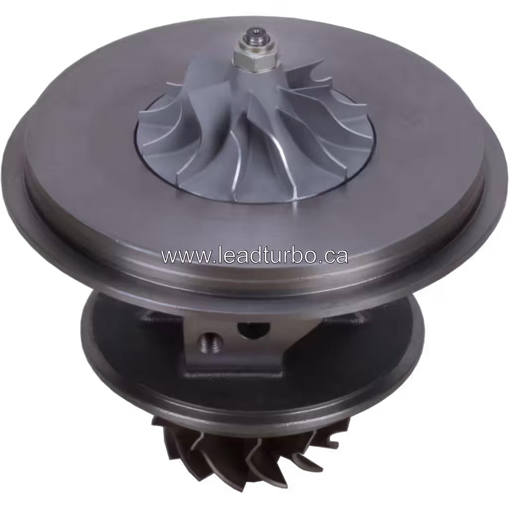 Core de turbo J96 FOR 4N9554 vue supérieure à 45 degrés montrant le boîtier en fonte