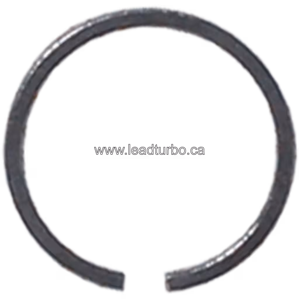 Cylindrical metallic ring component with visible gap for turbocharger core