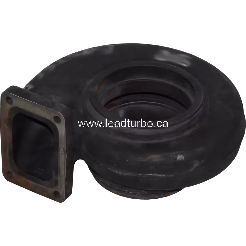 178498 turbine housing bottom 45-degree view showing machined inlet