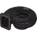 178498 turbine housing bottom 45-degree view showing machined inlet