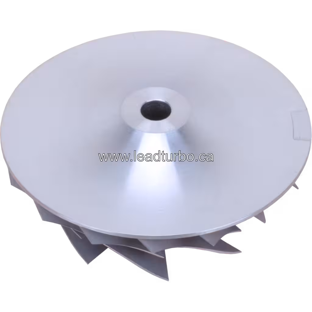 Rear view of FOR 2836723 CW compressor wheel with flat backplate