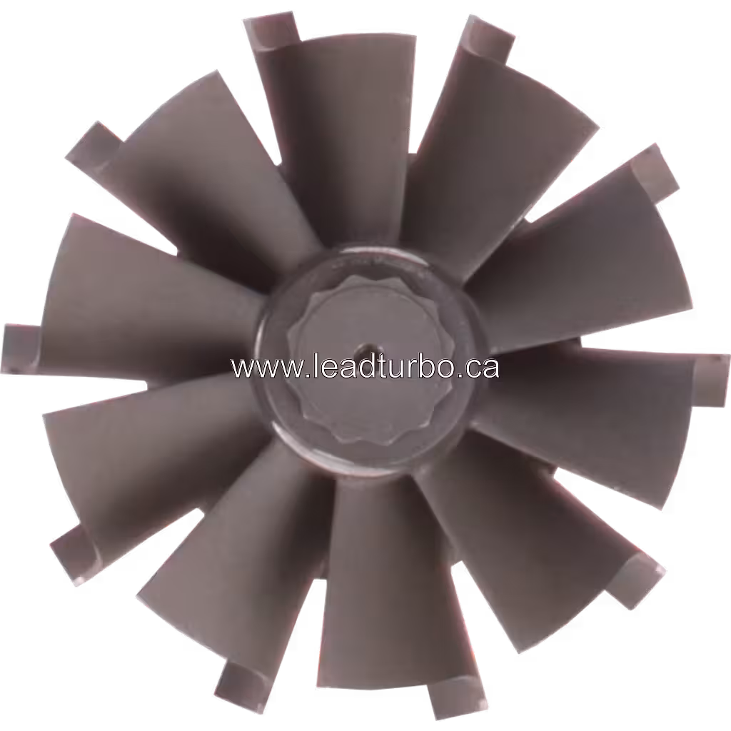 Roue de turbine S400 FOR 177101 TW vue de profil avec aubes courbes
