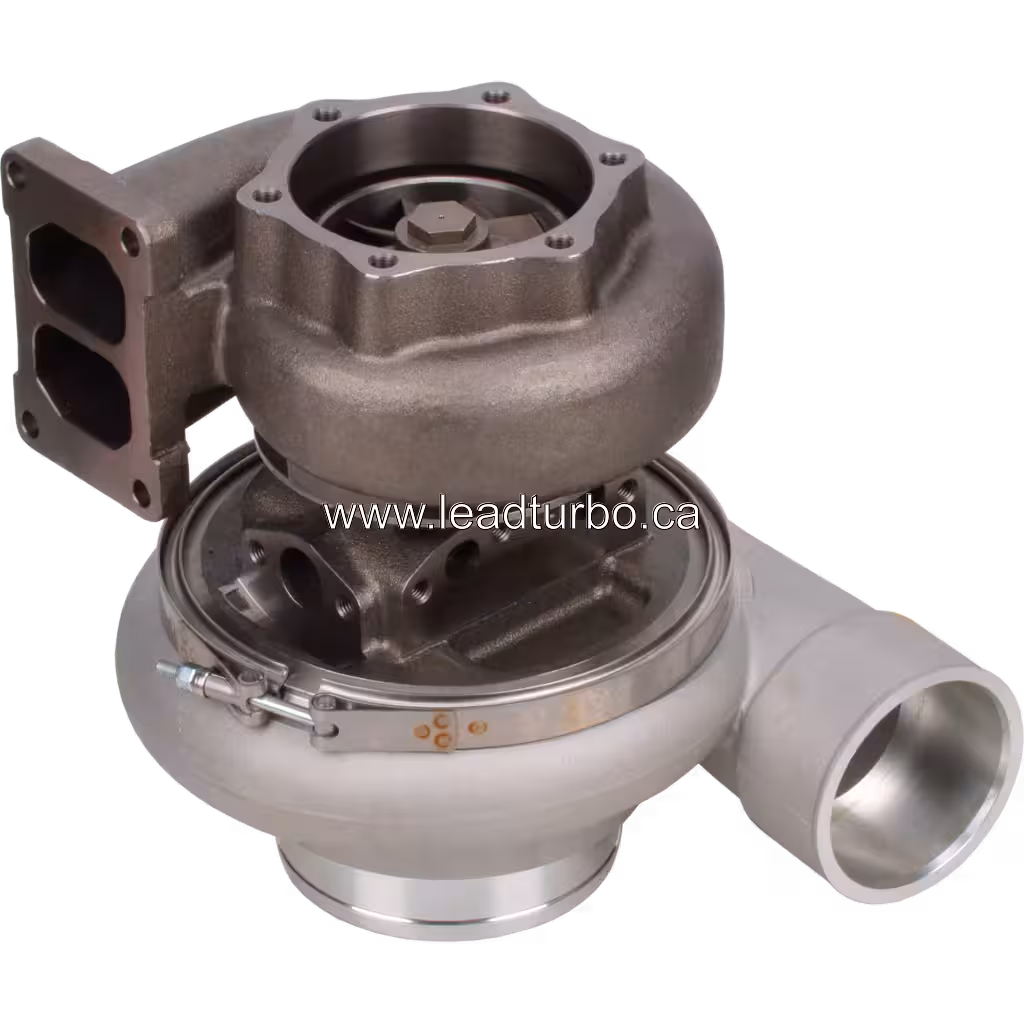 Turbo de remplacement 6505-67-5010 KTR110L-F84PW pour Komatsu SAA12V140E-3A bottom 45 degree view