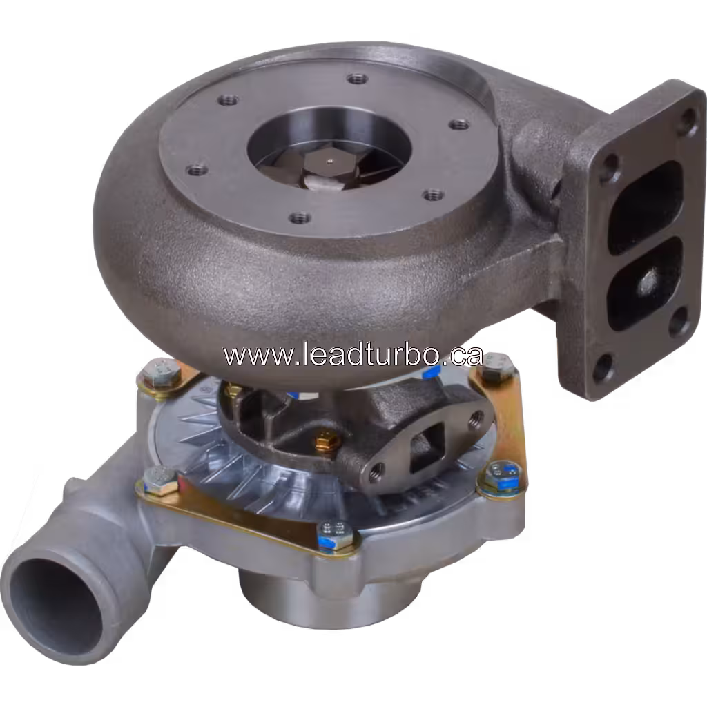 Vue de dessous du turbocompresseur 4762527 montrant les ailettes radiales