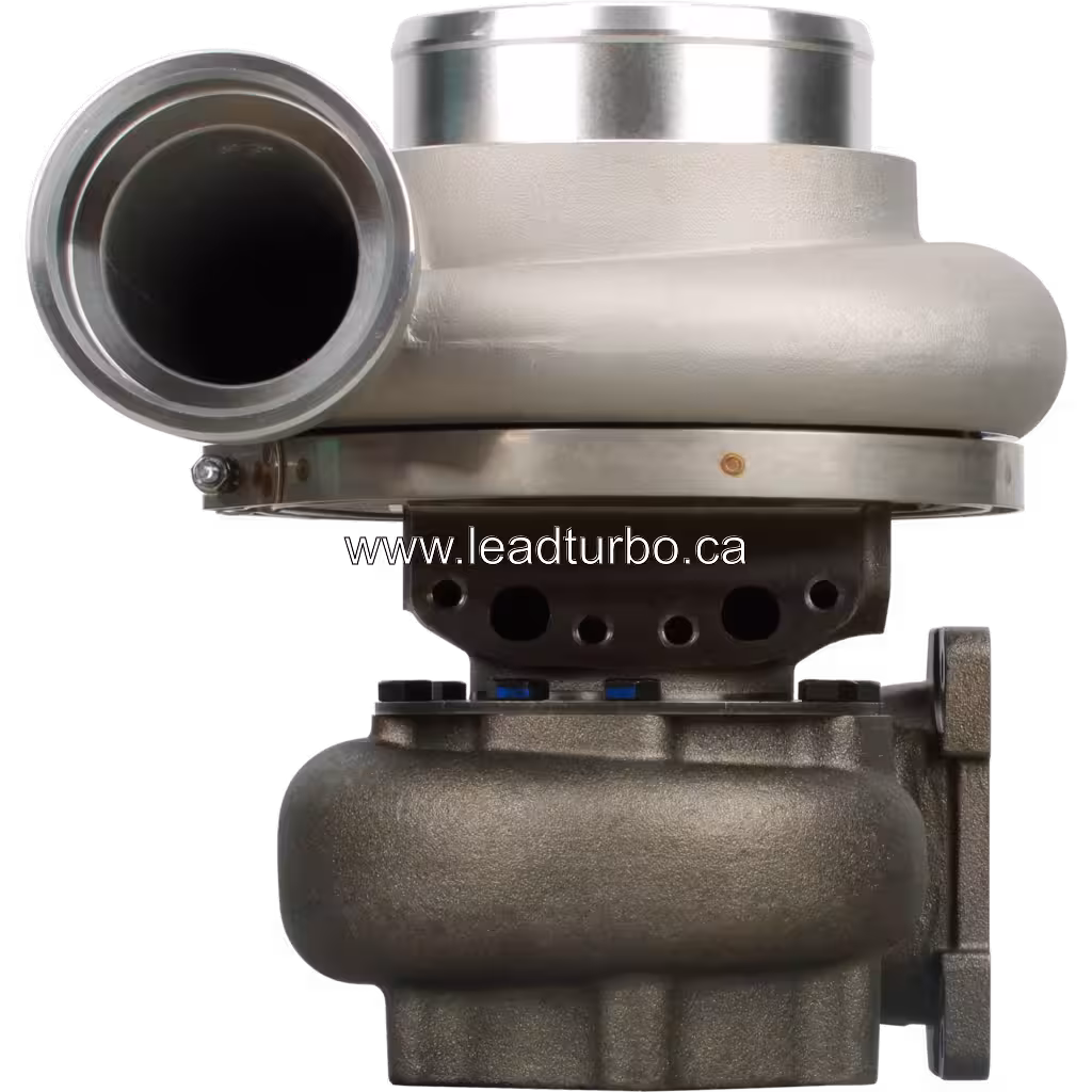 Turbocompresseur KTR110M 6505-71-5020 vue de face avec carter supérieur poli