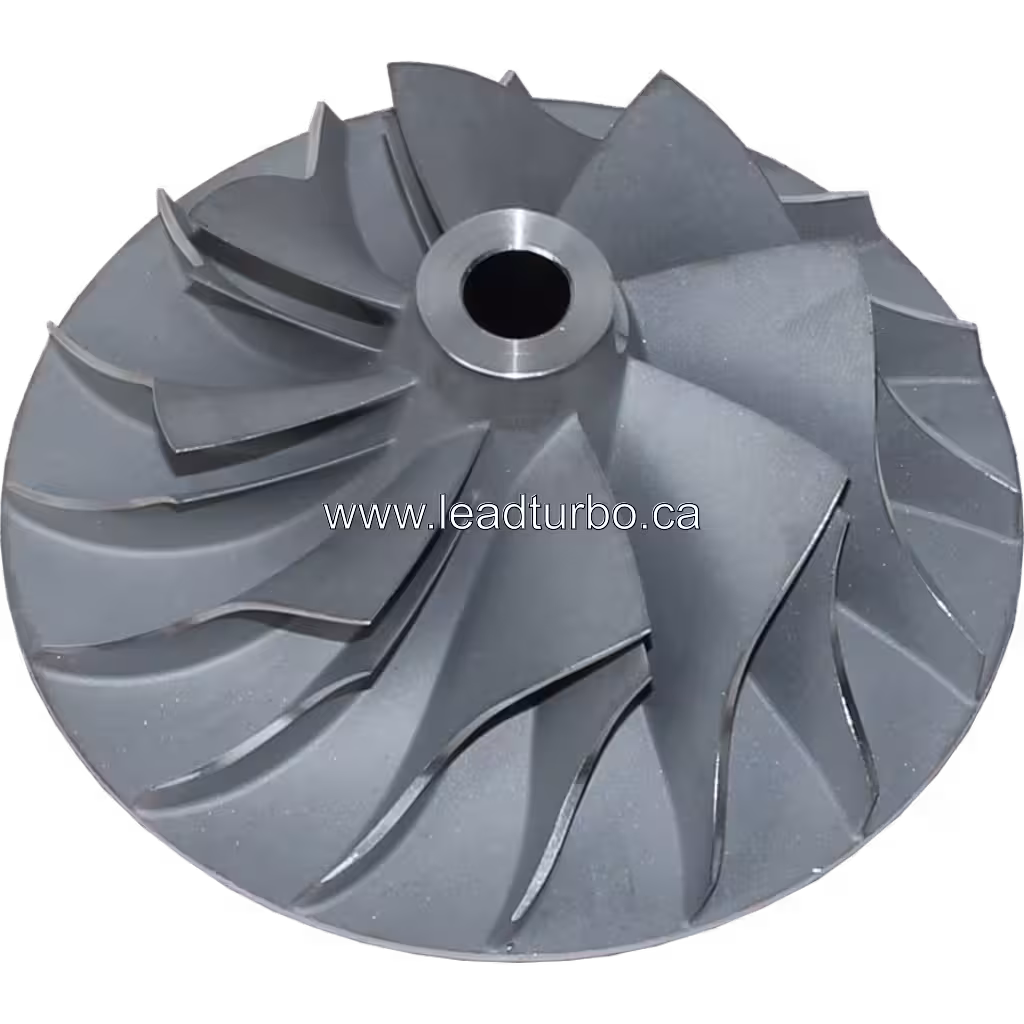 144418-0000 J96 compressor wheel top view showing radial blades