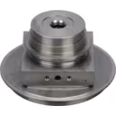 Angled view of FOR 252-1603 BH bearing housing with mounting holes