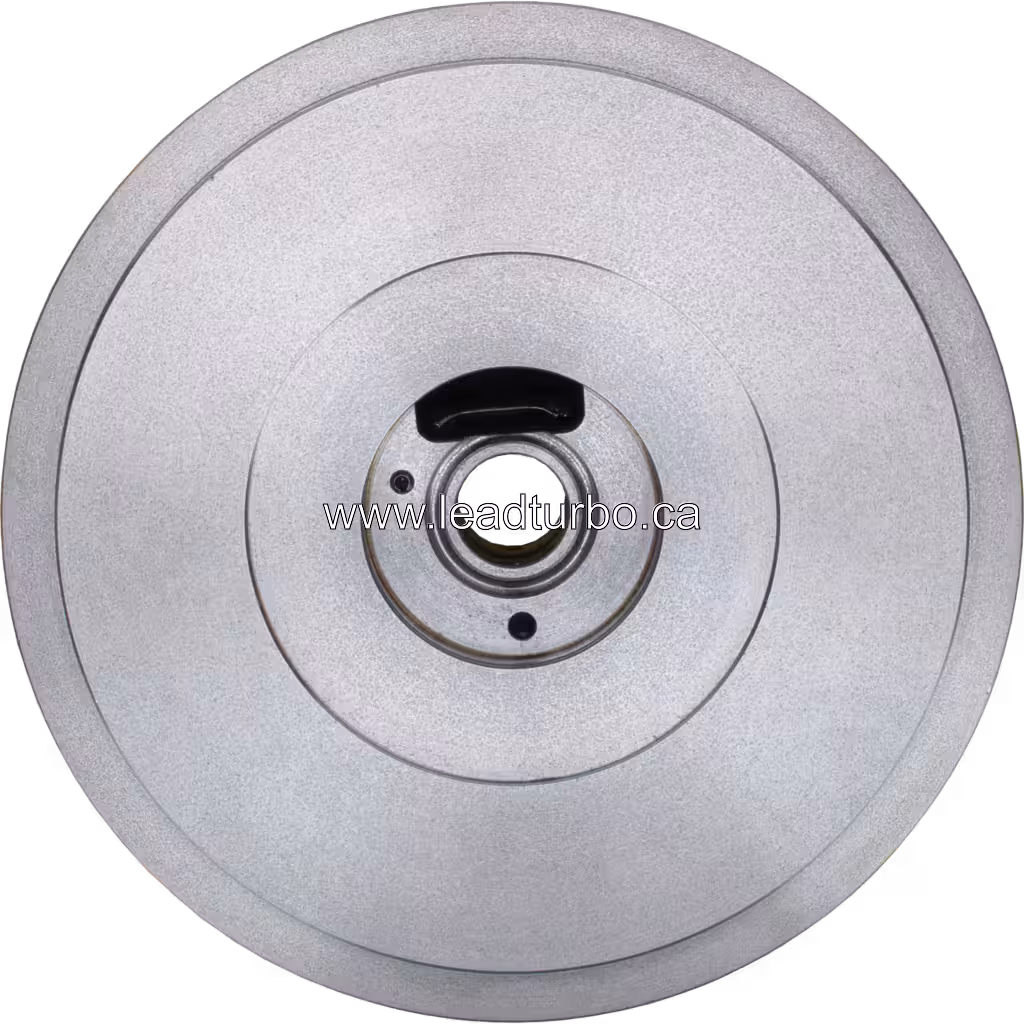 Machined metal surface of S510C004 turbocharger bearing housing
