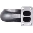 443548-0002 TO4B27 cast metal turbine housing front view