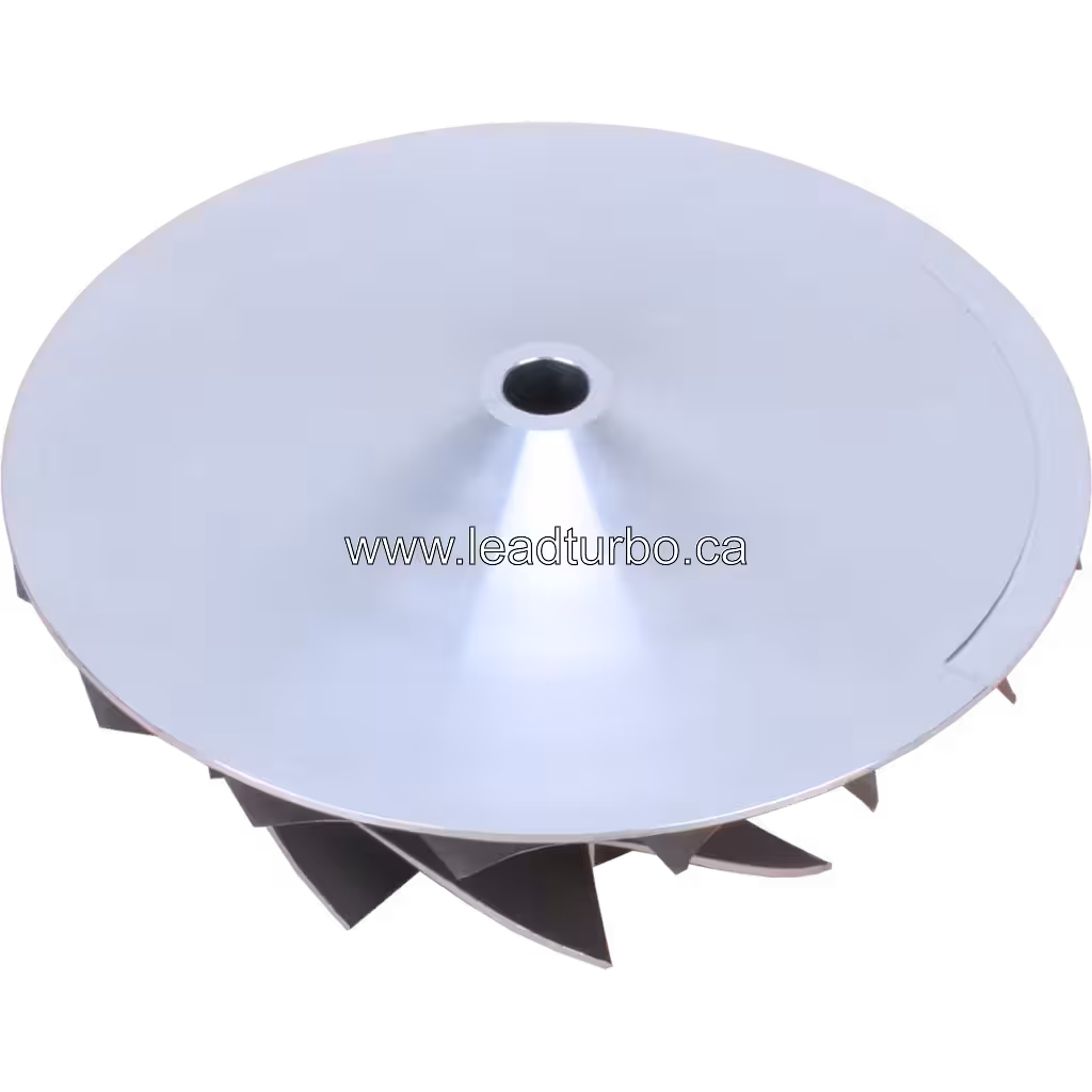 Détail des aubes de la roue de compresseur Cummins QSK19