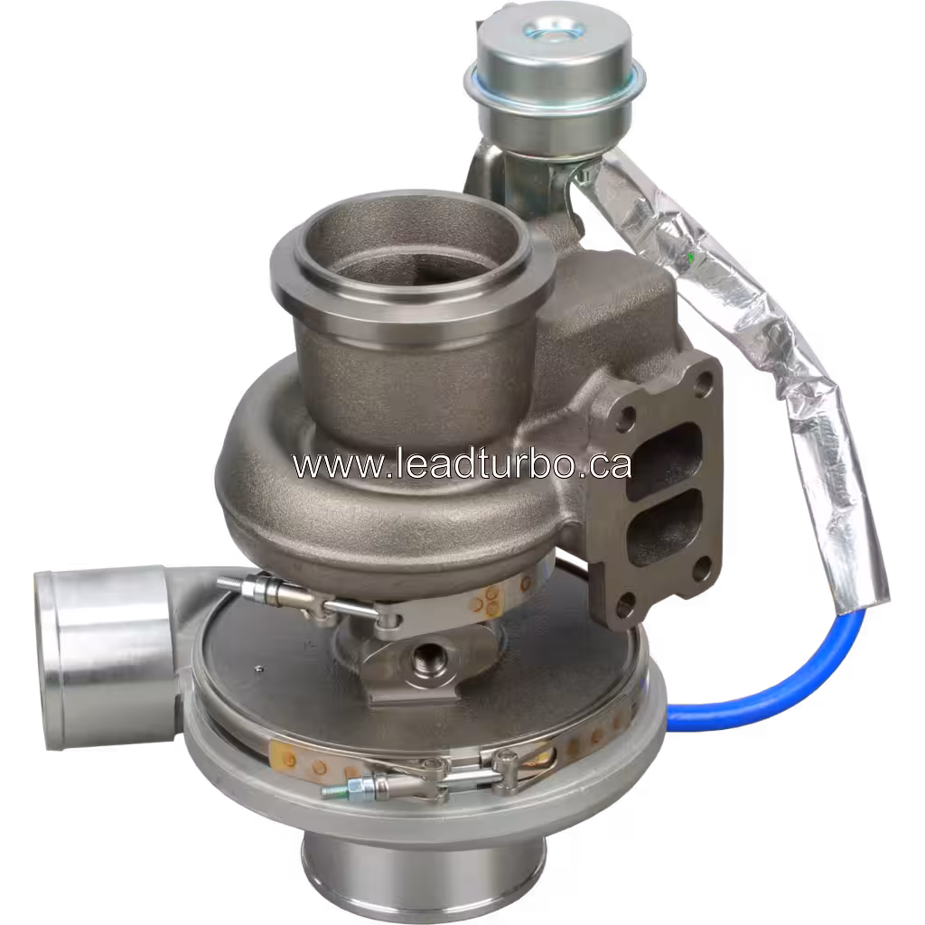 Vue de dessus du turbocompresseur CAT C7 avec bride V-band