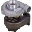 45-degree top view of J76G turbocharger with compressor inlet and turbine housing
