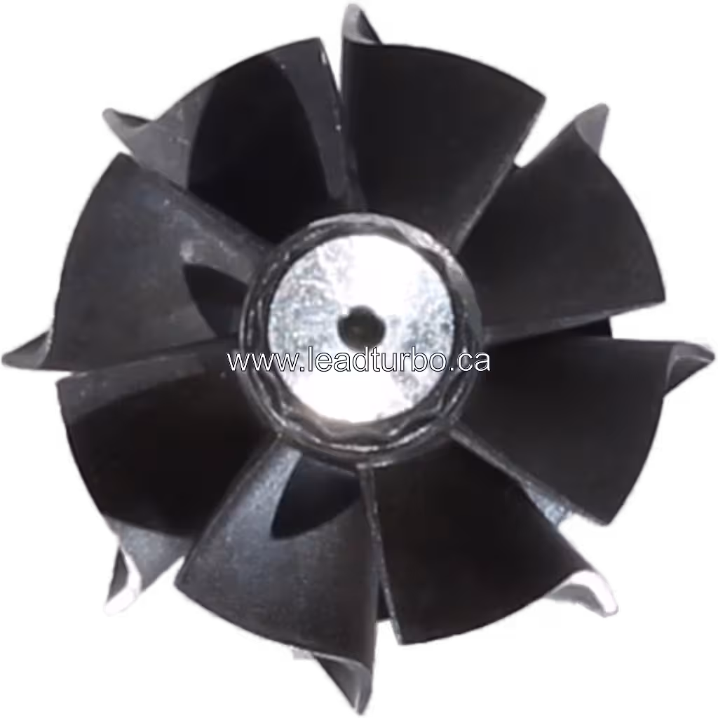 Détail de la roue de turbine en métal