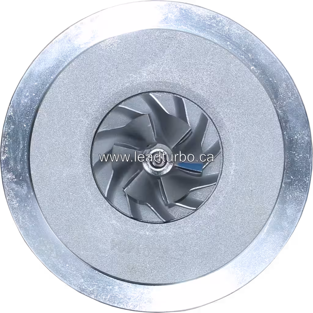Front view of J96 turbo core FOR 28200-42700 with silver compressor housing