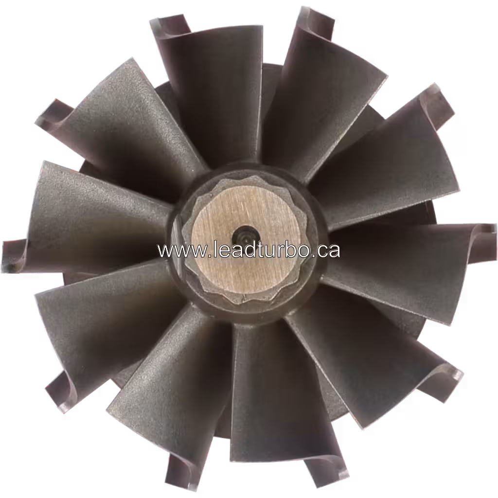 Vue de dessus de la roue turbine radiale DEUTZ