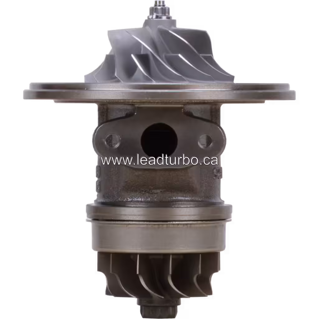 4032738 HE351W turbocharger core front view showing compressor and turbine wheels