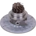 Core de turbocompresseur avec flans de montage et ailettes de refroidissement